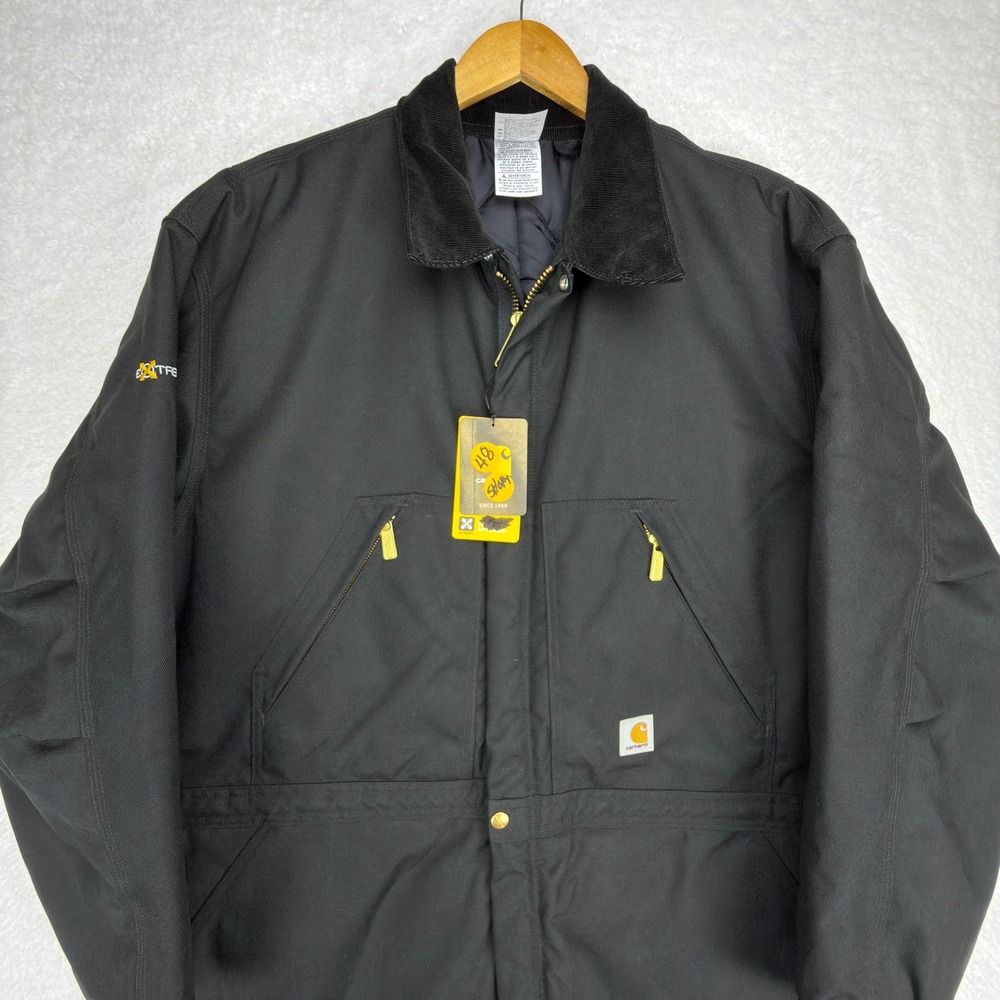 Carhartt Yukon Extremes Arctic Quilt Lined Coveralls Mens 48 Short X06 BLK NWT